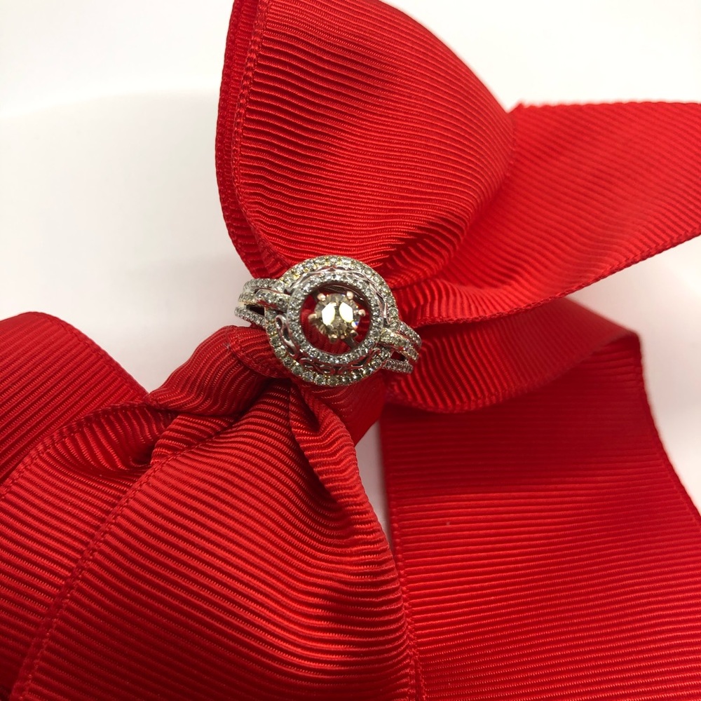 VVS and Champagne diamond ring